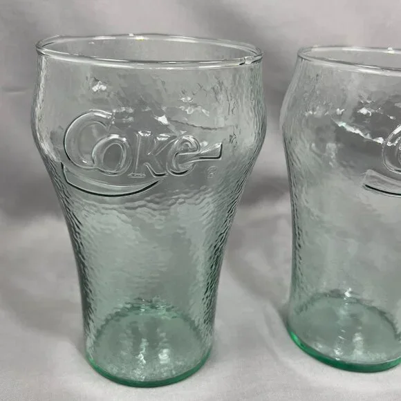 Indiana Glass Classic Coca Cola Coke Oversized Drinkware Glasses Green - Picture 13 of 16